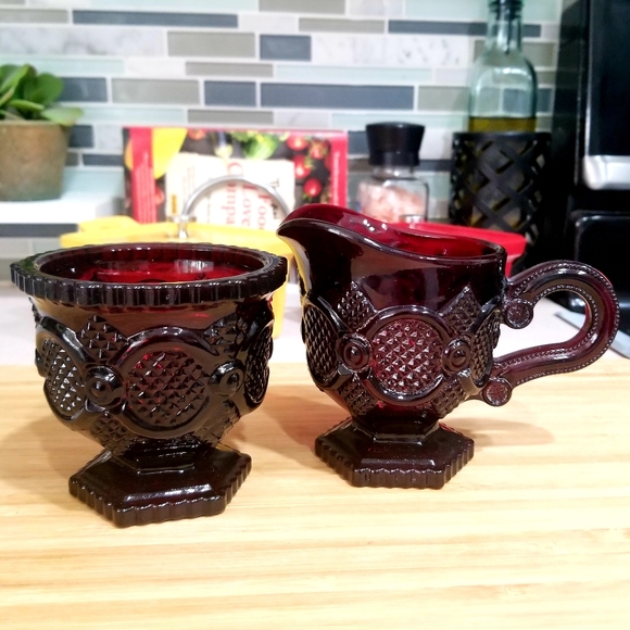 Avon | Kitchen | Vintage Avon 876 Cape Cod Collection Ruby Red Glass ...